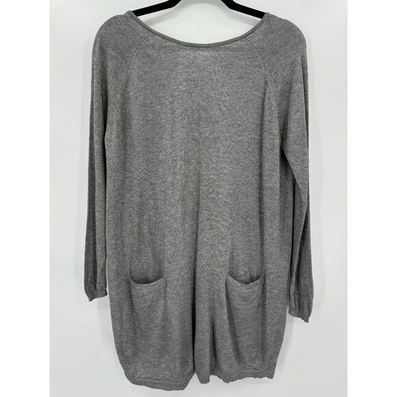 BA&SH Gray Silk & Cashmere Button Back Lightweight Sweatshirt Top Size 0 XS - Picture 1 of 8